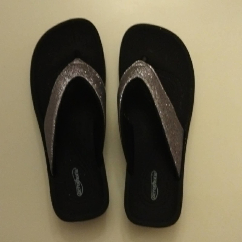 Aerothotie Silver Metallic Sandals Women 8